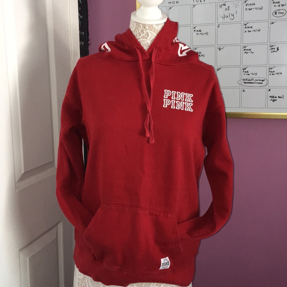 PINK HOODIE RED SIZE S!